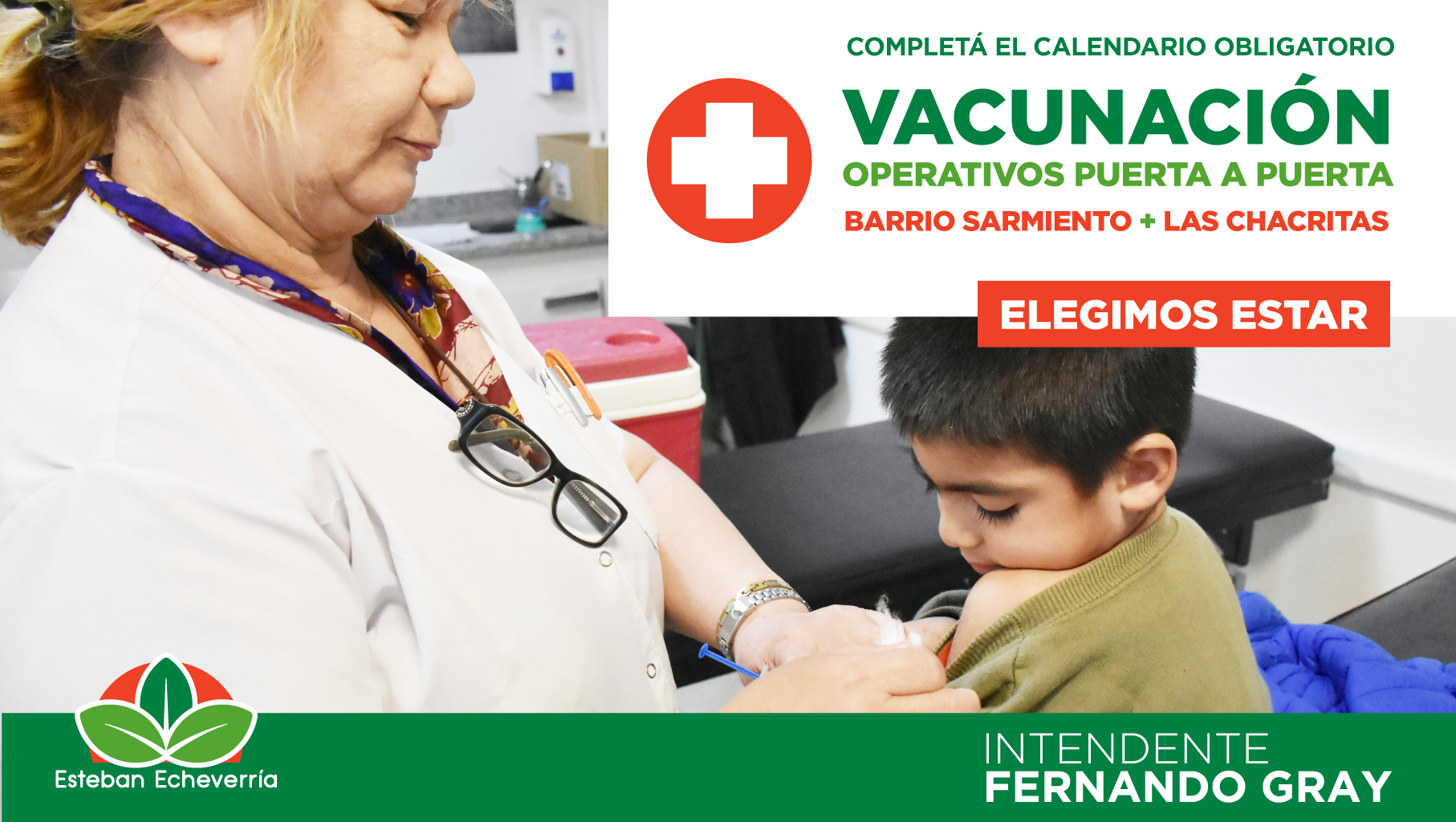  El municipio desarrollará operativo integral de Vacunación en 9 de abril y Monte Grande Sur