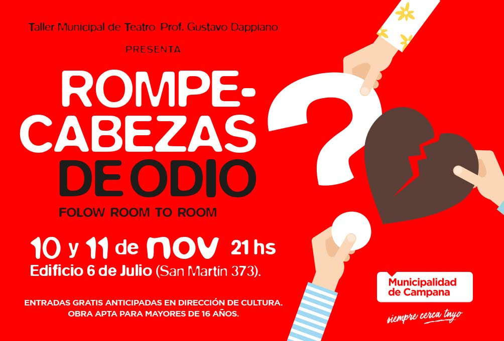  El Taller Municipal de Teatro presenta este fin de semana “Rompecabezas de odio”