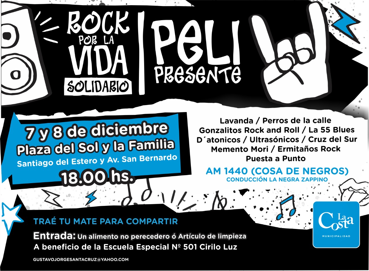  Llega otra edición del festival solidario “Rock por la Vida, Peli Presente”