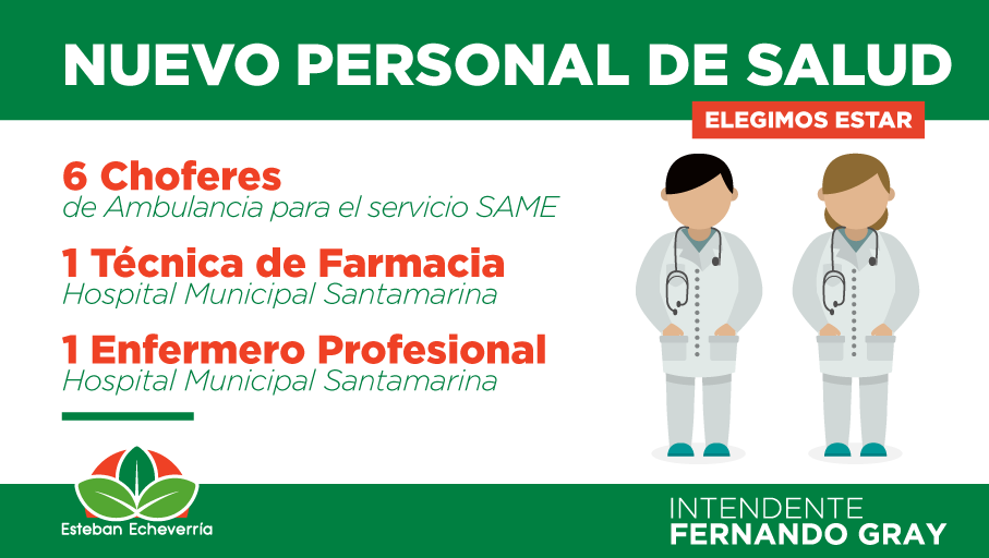  Nuevas incorporaciones de personal en el sistema de salud municipal