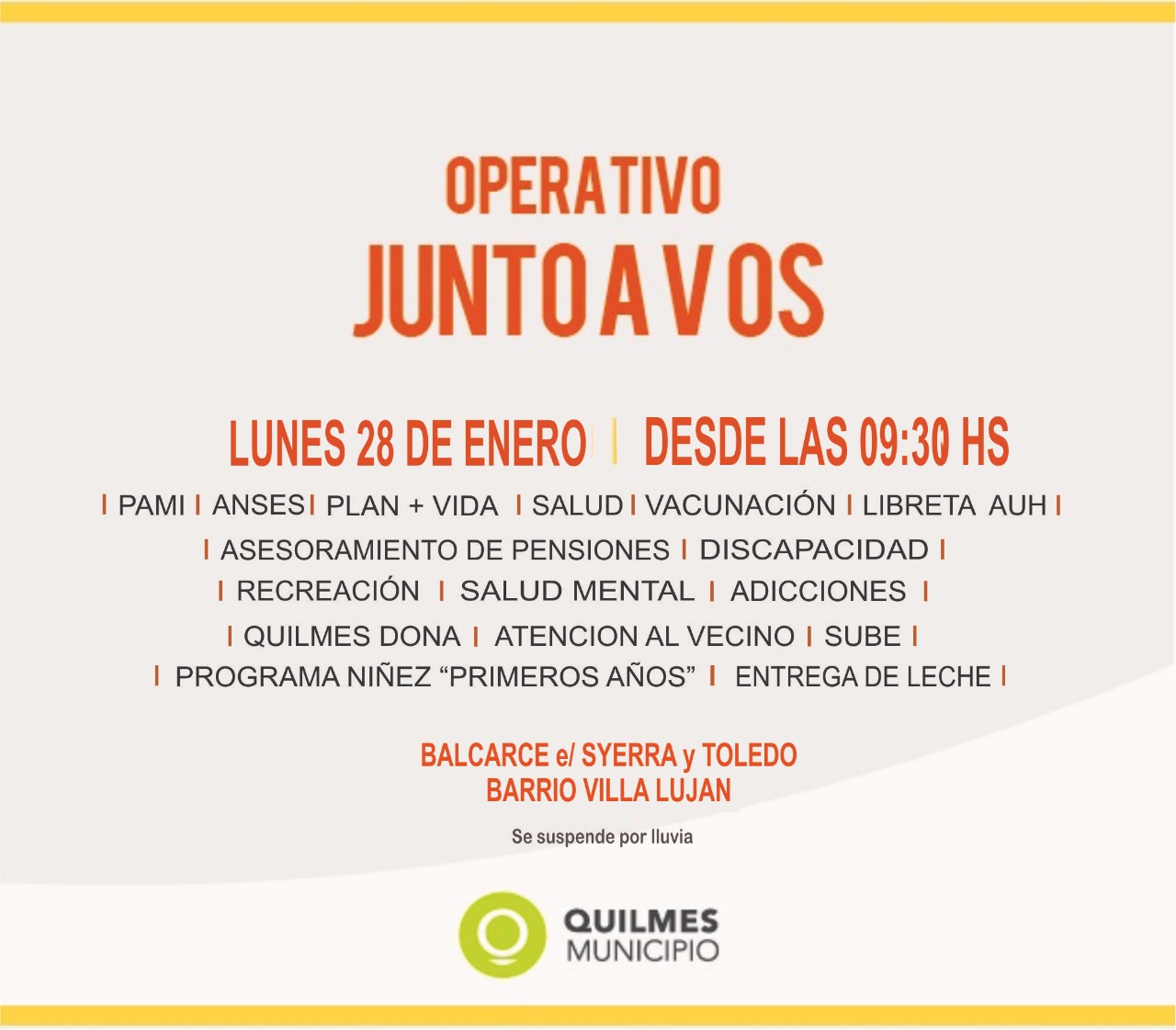  El operativo “Junto a vos” llega al barrio Villa Lujan