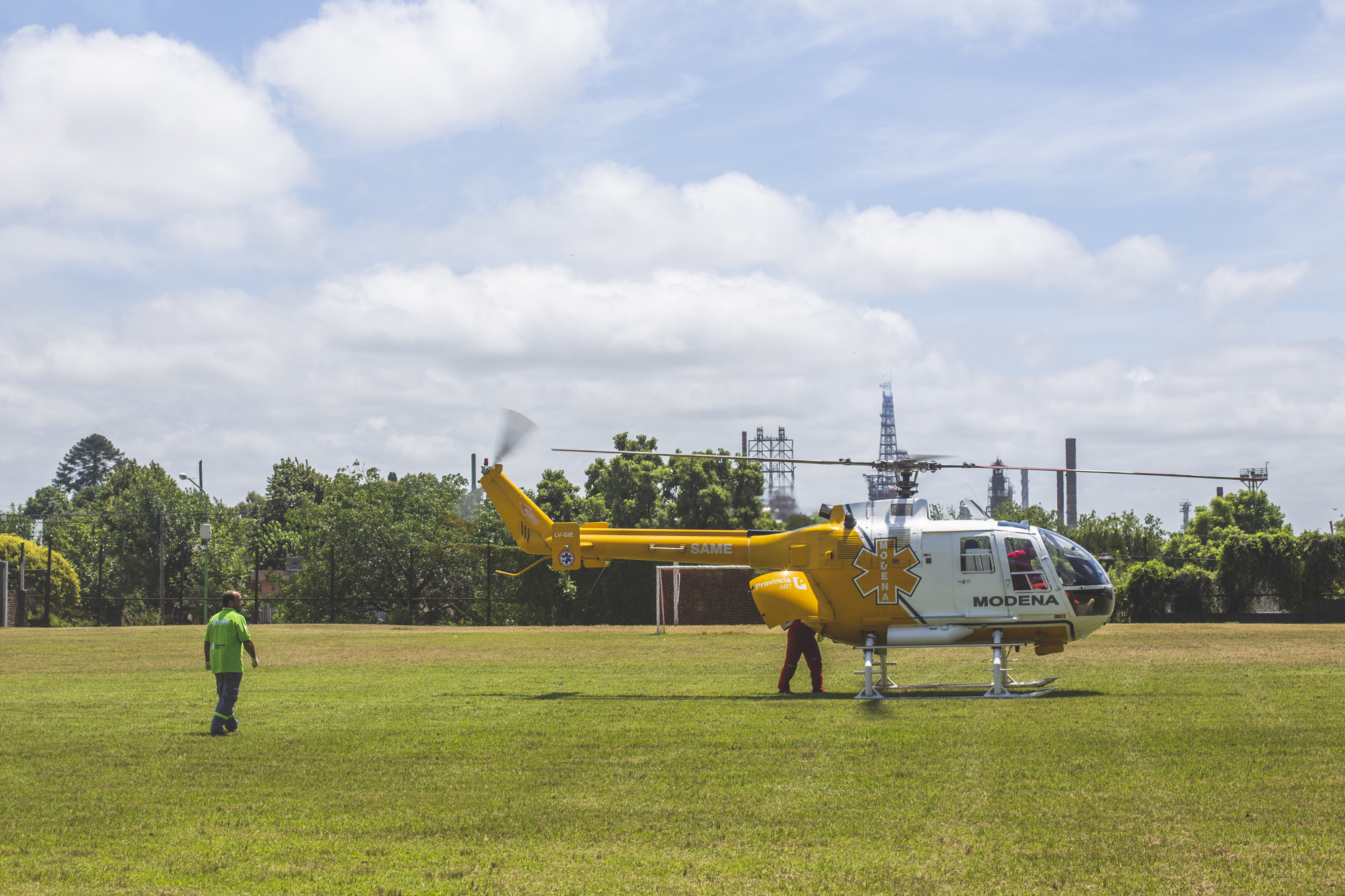  Rápido operativo para trasladar en helicóptero a una menor, que ingresó en grave estado al Hospital San José