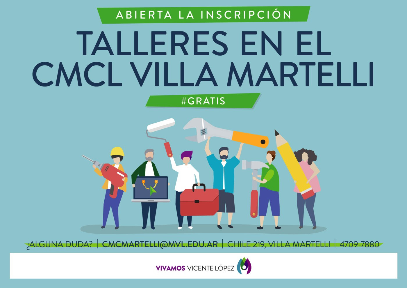  Inscripción para cursos gratuitos en el CMCL Villa Martelli