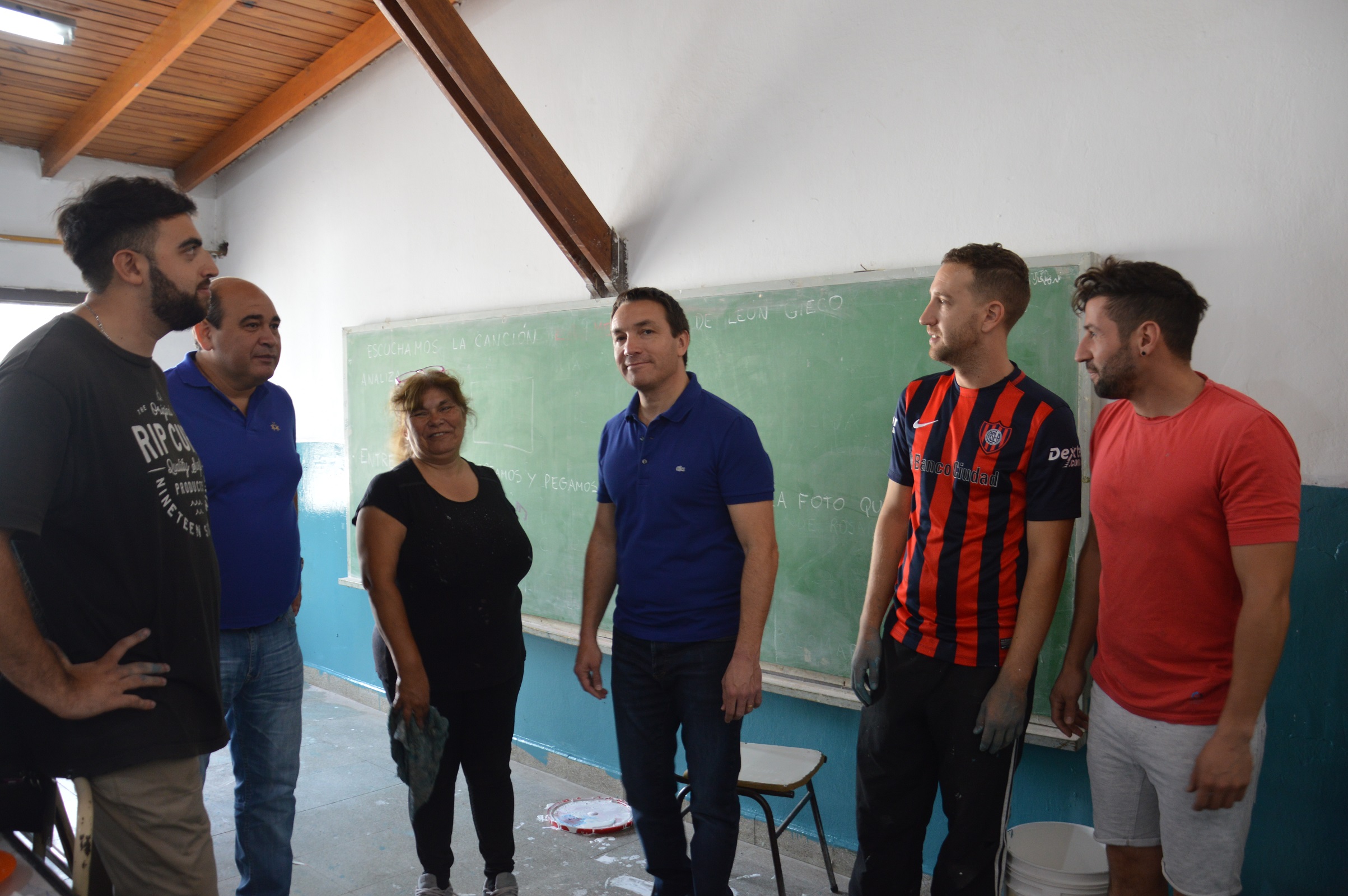  Andrés Watson visitó los trabajos de infraestructura en la Escuela Nº 44