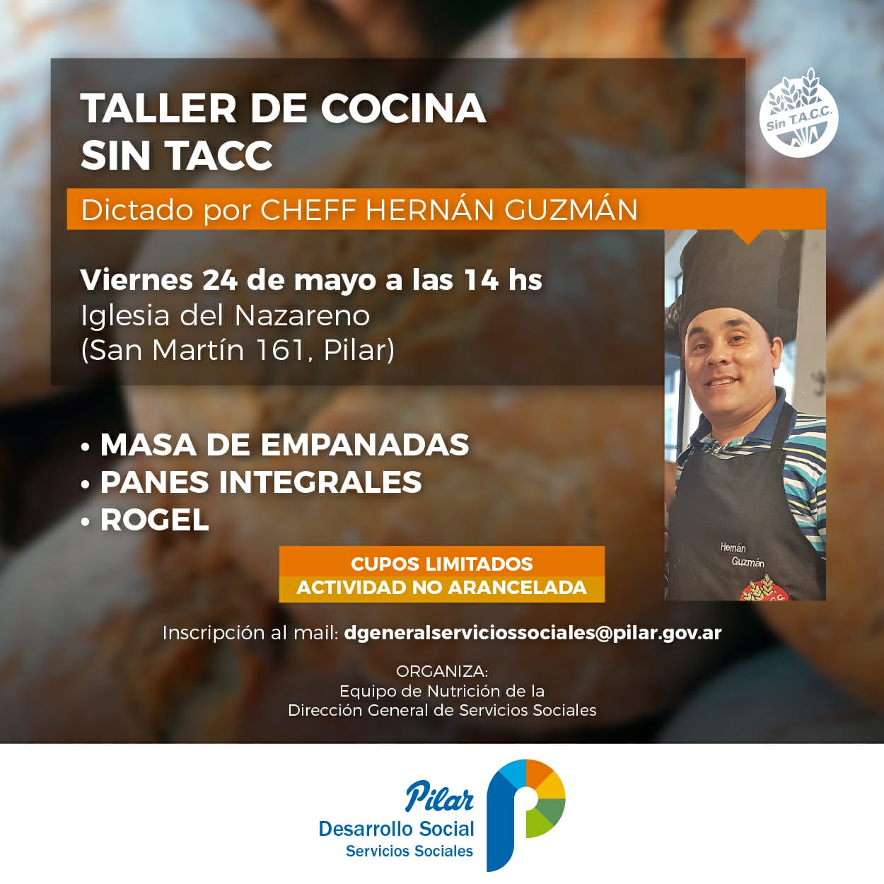  Taller gratuito de cocina sin TACC