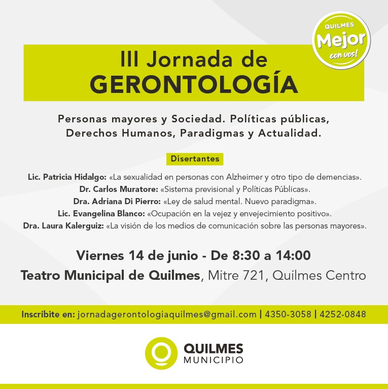  Realizan la III Jornada de Gerontología en el Teatro municipal