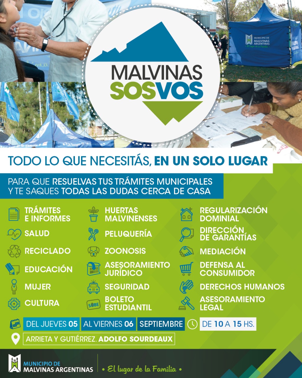  El operativo “Malvinas sos vos” estará en Ing. Adolfo Sourdeaux