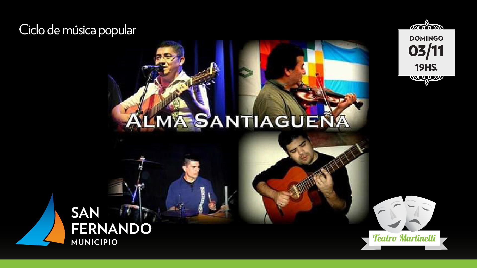  “Alma Santiagueña” se presenta este domingo en el Teatro Martinelli