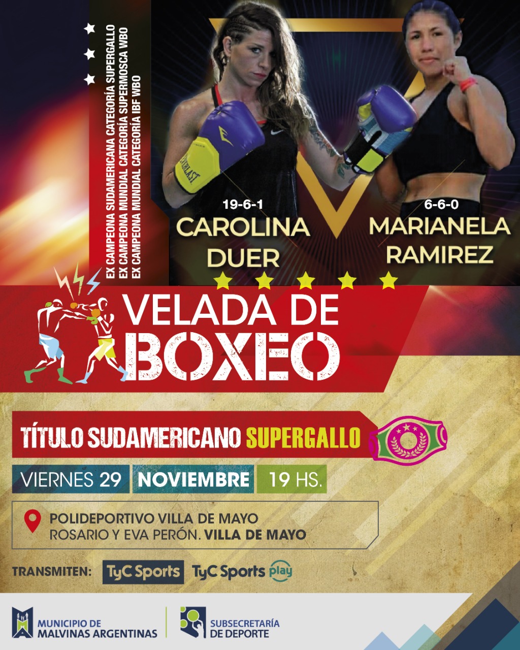  Se viene una velada de boxeo