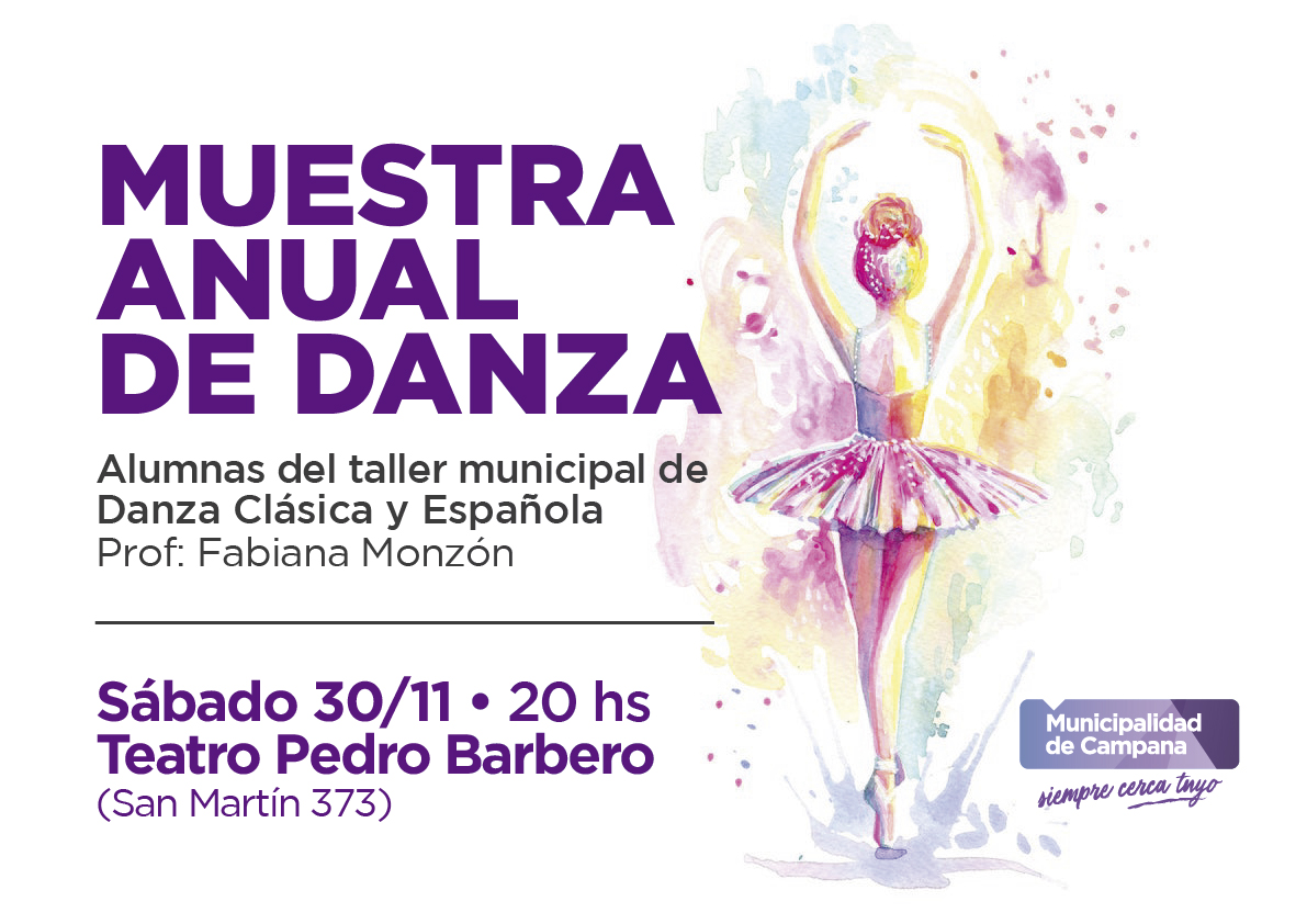  El taller municipal de danzas de Fabiana Monzón realizará su muestra anual