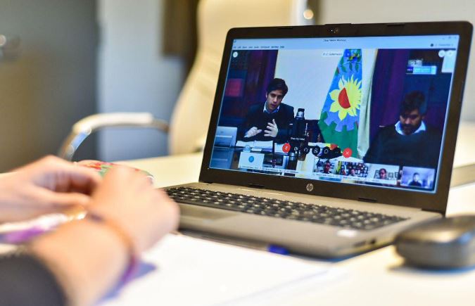  Videoconferencia con Kicillof e intendentes