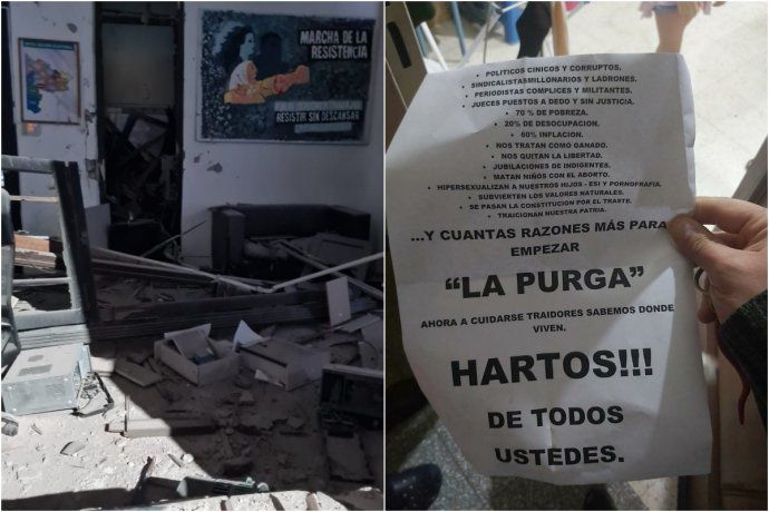  Repudio al ataque a la sede del Frente de Todos en Bahía Blanca