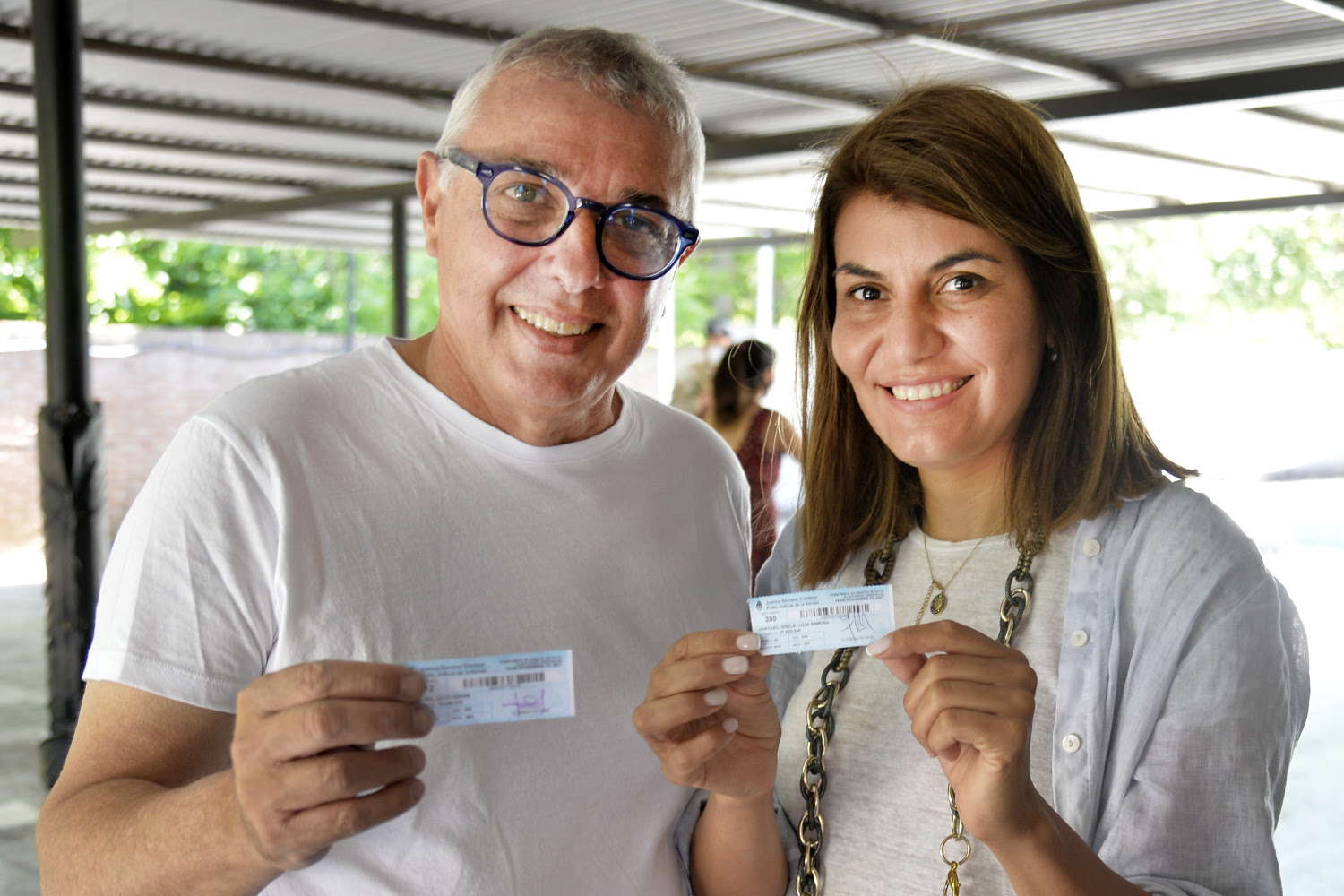  Julio y Gisela Zamora votaron en Benavidez