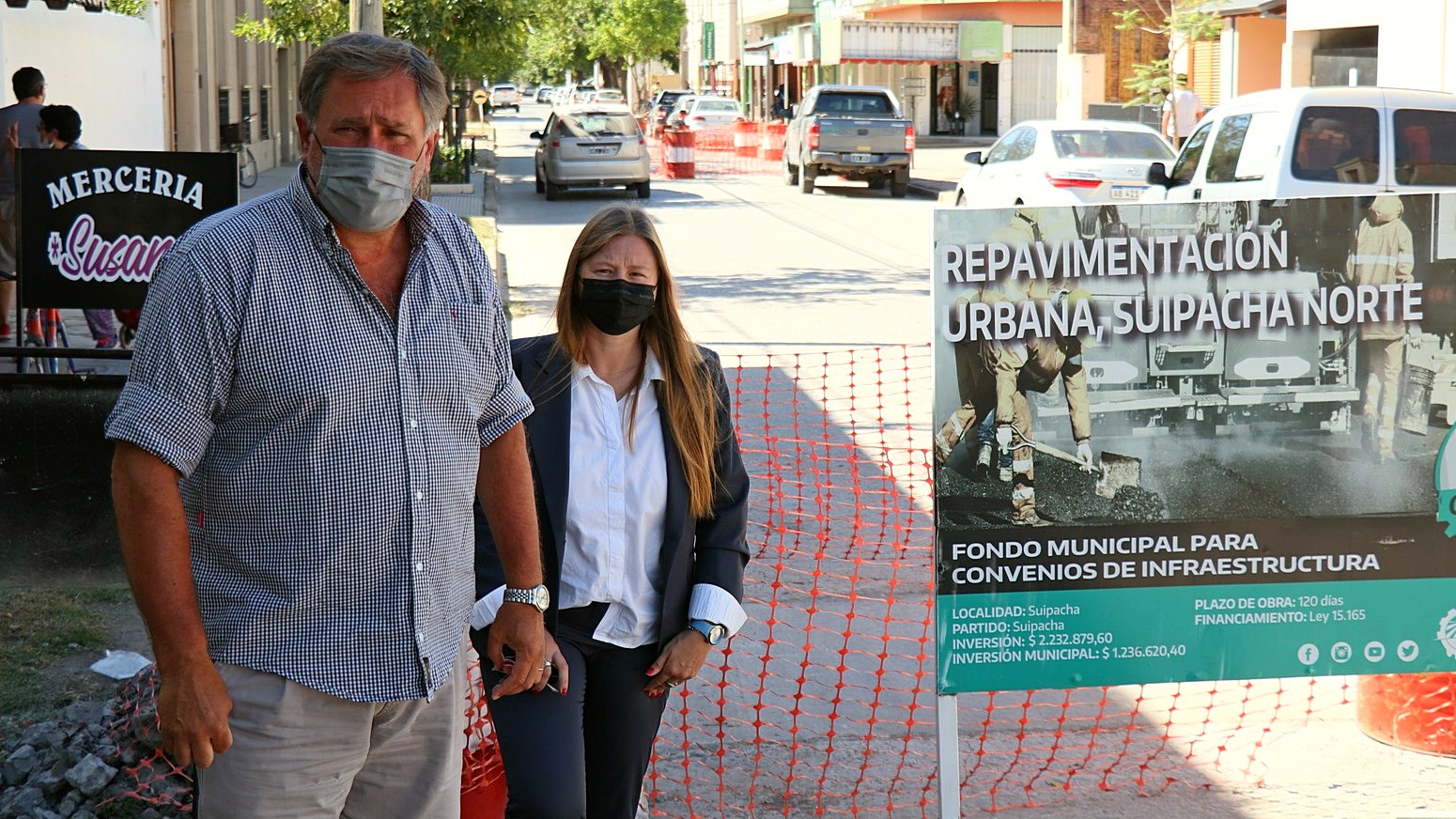  Federico visitó obras de repavimentación en la ciudad