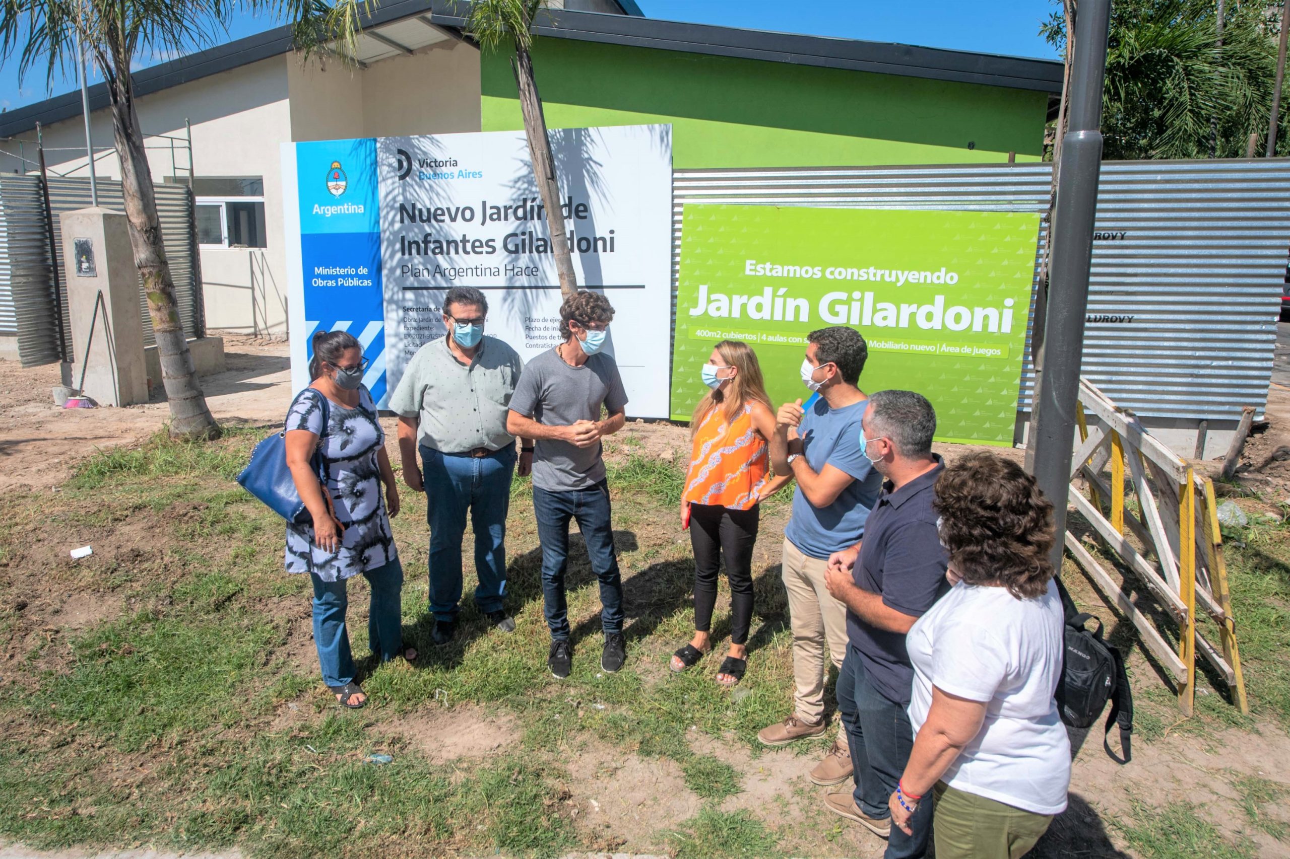  Juan Andreotti recorrió la construcción del nuevo Jardín N°934