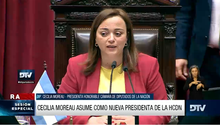  Cecilia Moreau asumió como Presidente de la Cámara de Diputados