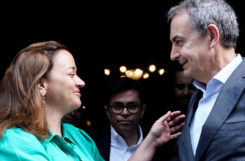  Cecilia Moreau recibió al expresidente español Rodríguez Zapatero
