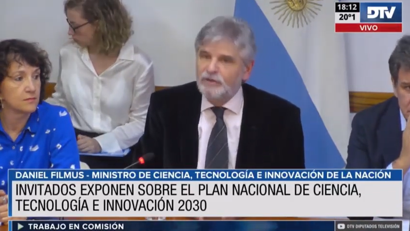  El ministro Filmus respaldó el Plan nacional de Ciencia, Tecnología e Innovación