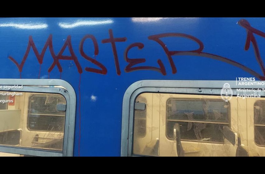  Grafiteó un tren y terminó detenido