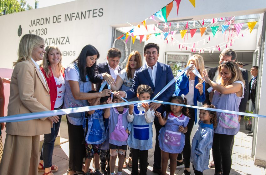  Fernando Espinoza y Axel Kicillof inauguraron un nuevo jardín de infantes