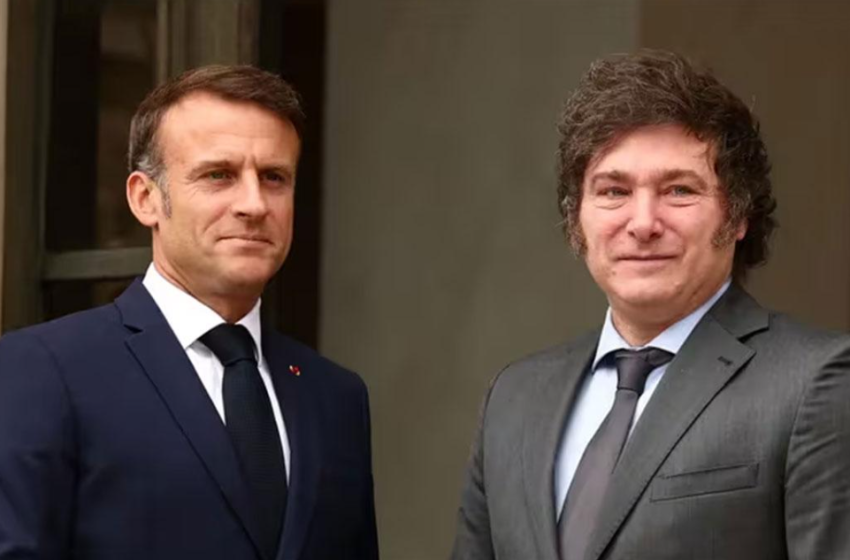  Javier Milei se reunió con Emmanuel Macron