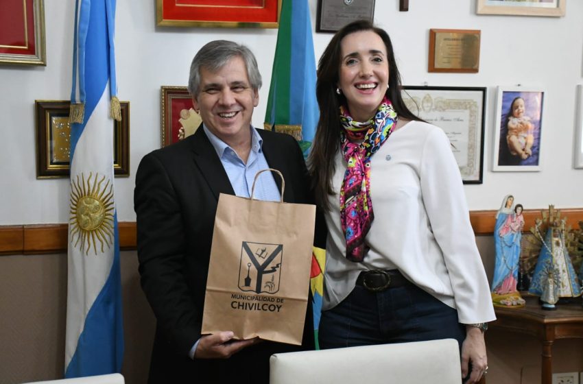  Guillermo Britos recibió a la vicepresidente de la Nación, Victoria Villarruel